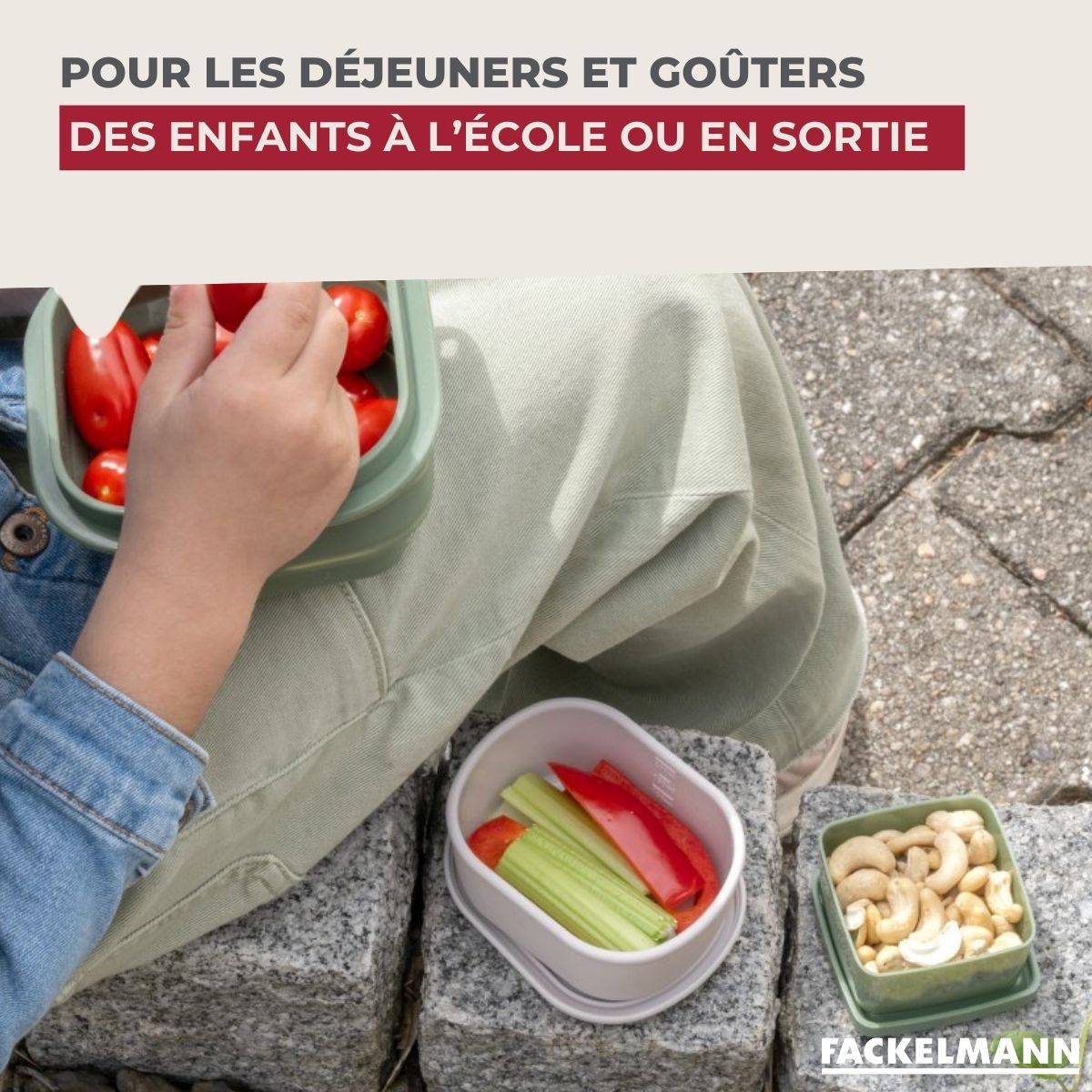 Lot de 4 lunch box 1 L avec 4 ustensiles de cuisine Fackelmann Storage - Image 5