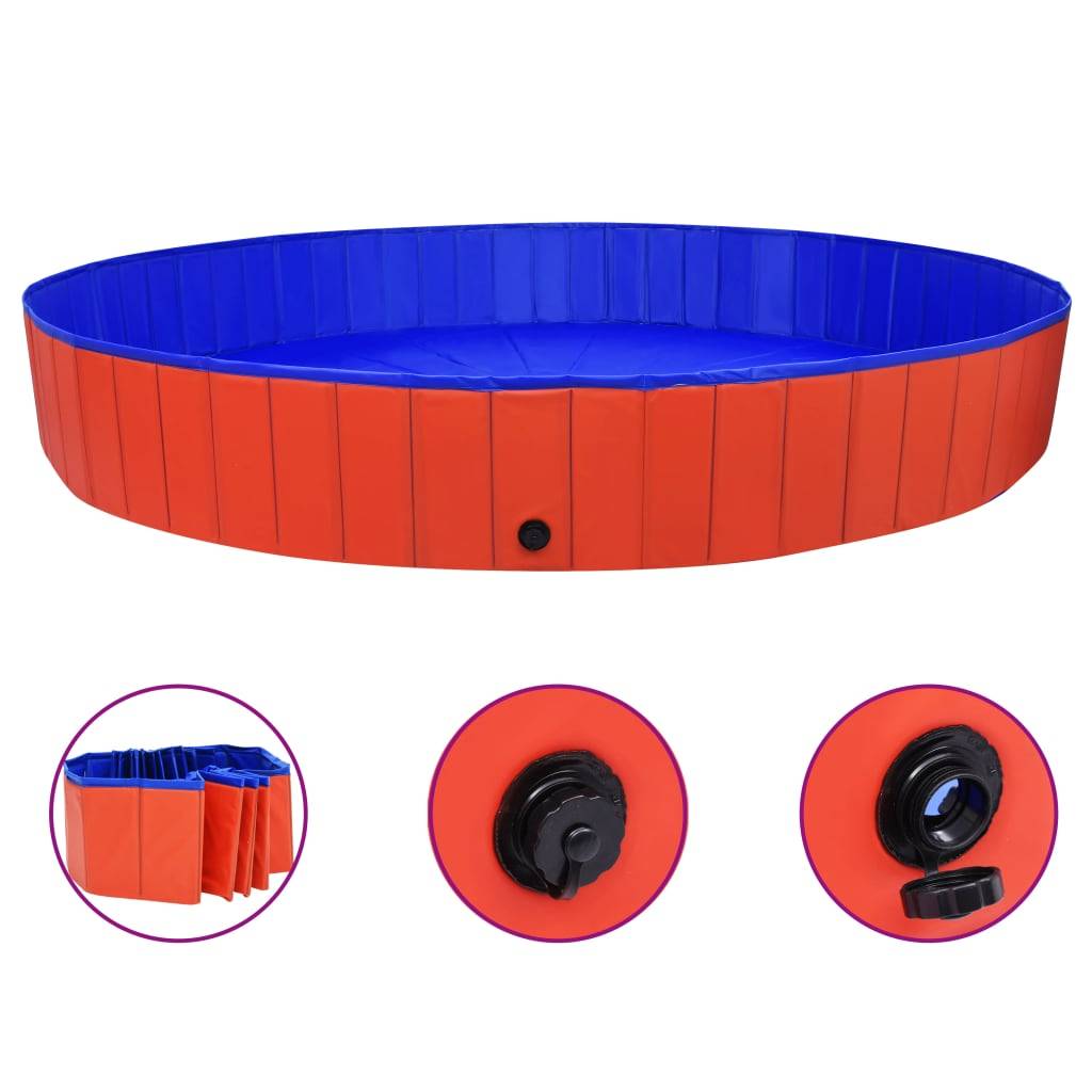 Vidaxl - Piscine pliable pour chiens Rouge 300x40 cm PVC vidaXL 92601 - Imagen 1