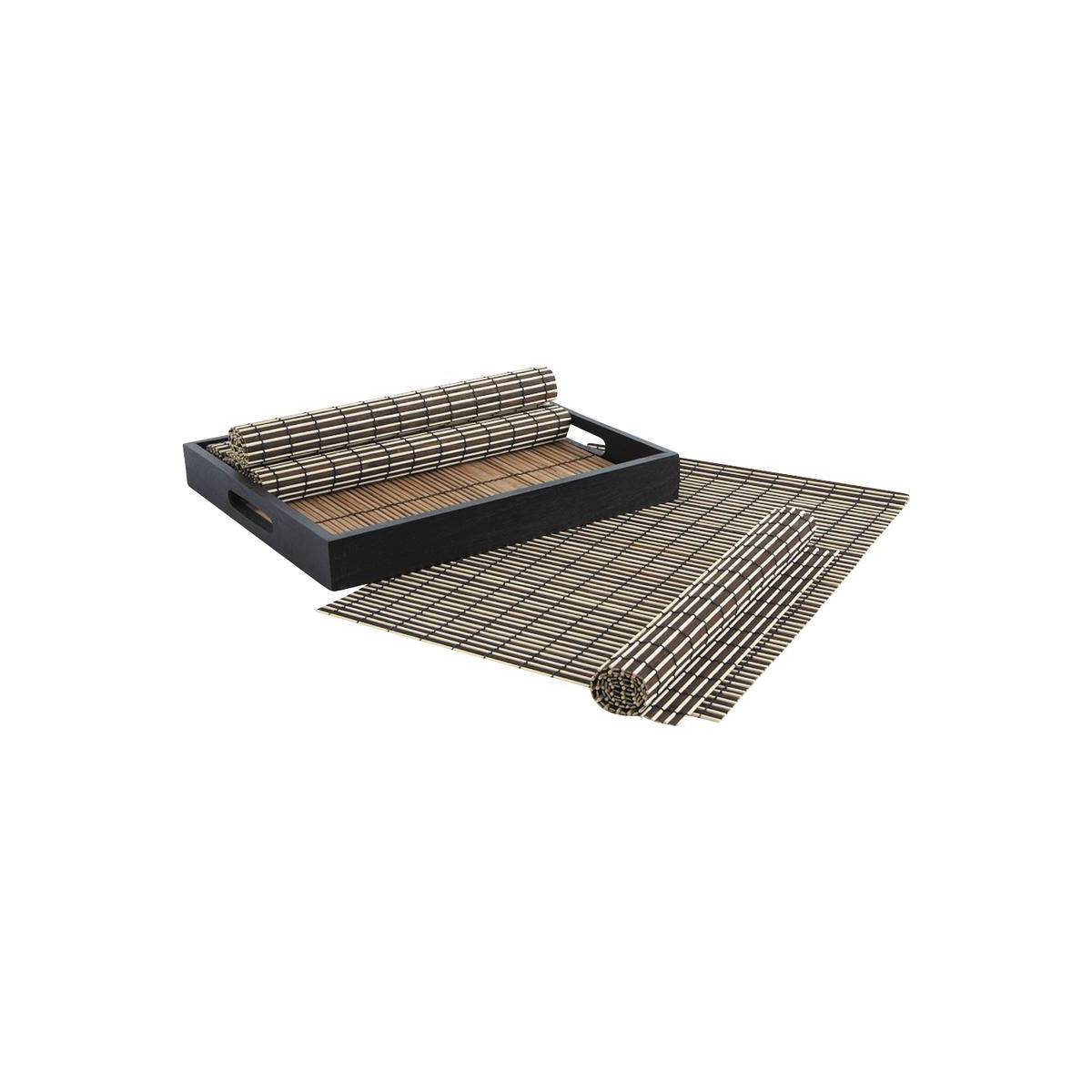 Aubry Gaspard - Sets de table en bambou (lot de 6) + plateau - Imagen 1