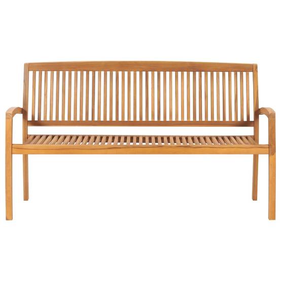 PANGIVO - Banc de jardin bois de teck naturel et anthracite 159 x 57.5 x 90 cm - PANGIVO - Image 7