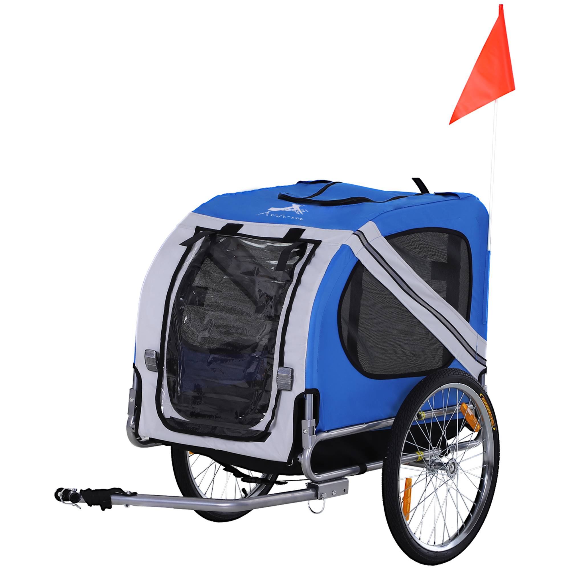 Remorque vélo pour chien animaux 8 réflecteurs drapeau barre attelage — free download