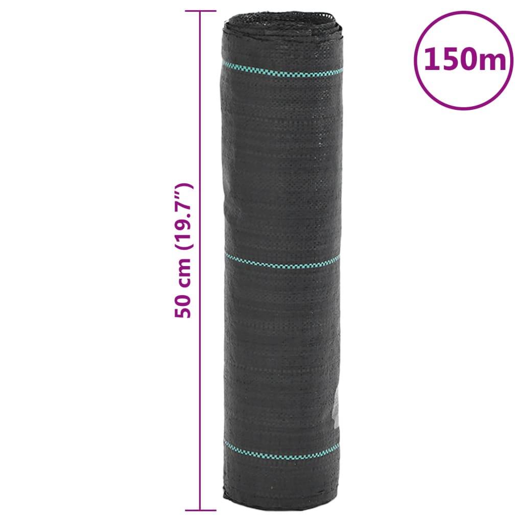 ComfortXL - Toile de Paillage 100g/m² Polypropylène pour Jardin et Potager Anti-Herbes 0,5x150 m Noir - ComfortXL Outdoor Living - Image 8