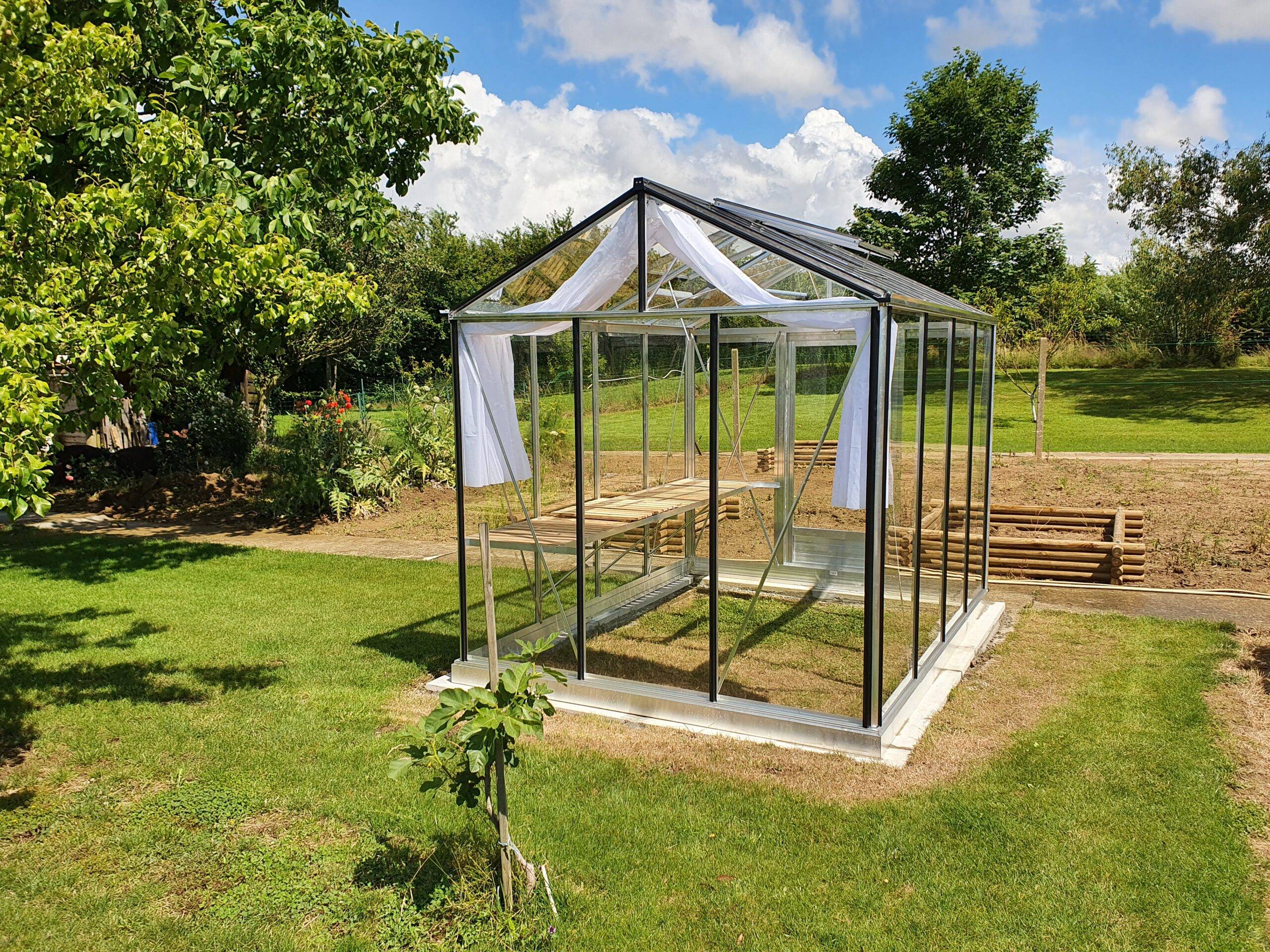 Serre en verre trempé - Euro Maxi - Laquée - 5m² - VERT MOUSSE - L'atelier des serres - Imagen 1