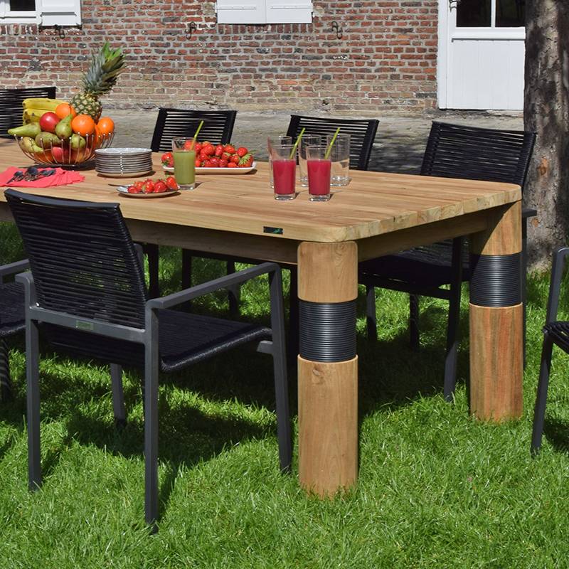 Table en teck recyclé 240 cm, Galactus - Gecko Jardin - Image 5