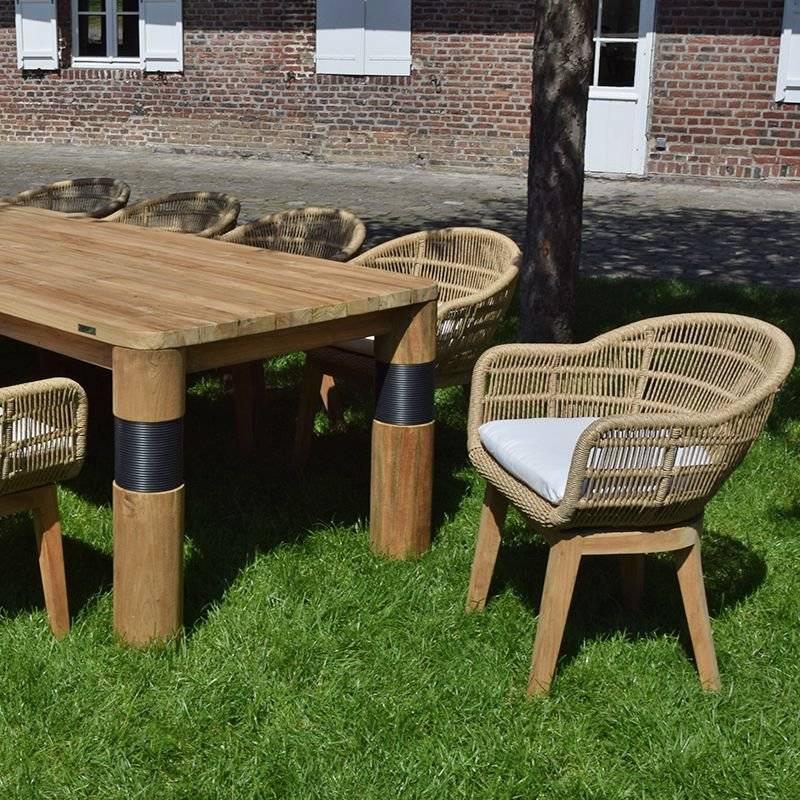 Table en teck recyclé 240 cm, Galactus - Gecko Jardin - Image 6
