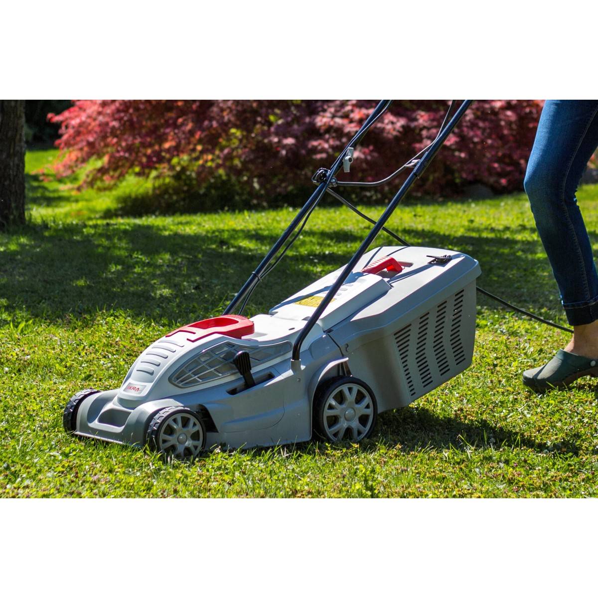 Tondeuse électrique 1600W Largeur de coupe 38cm Tonte & Ramassage Pelouse, Tondeuse gazon Bac 45L IKRA - Image 3