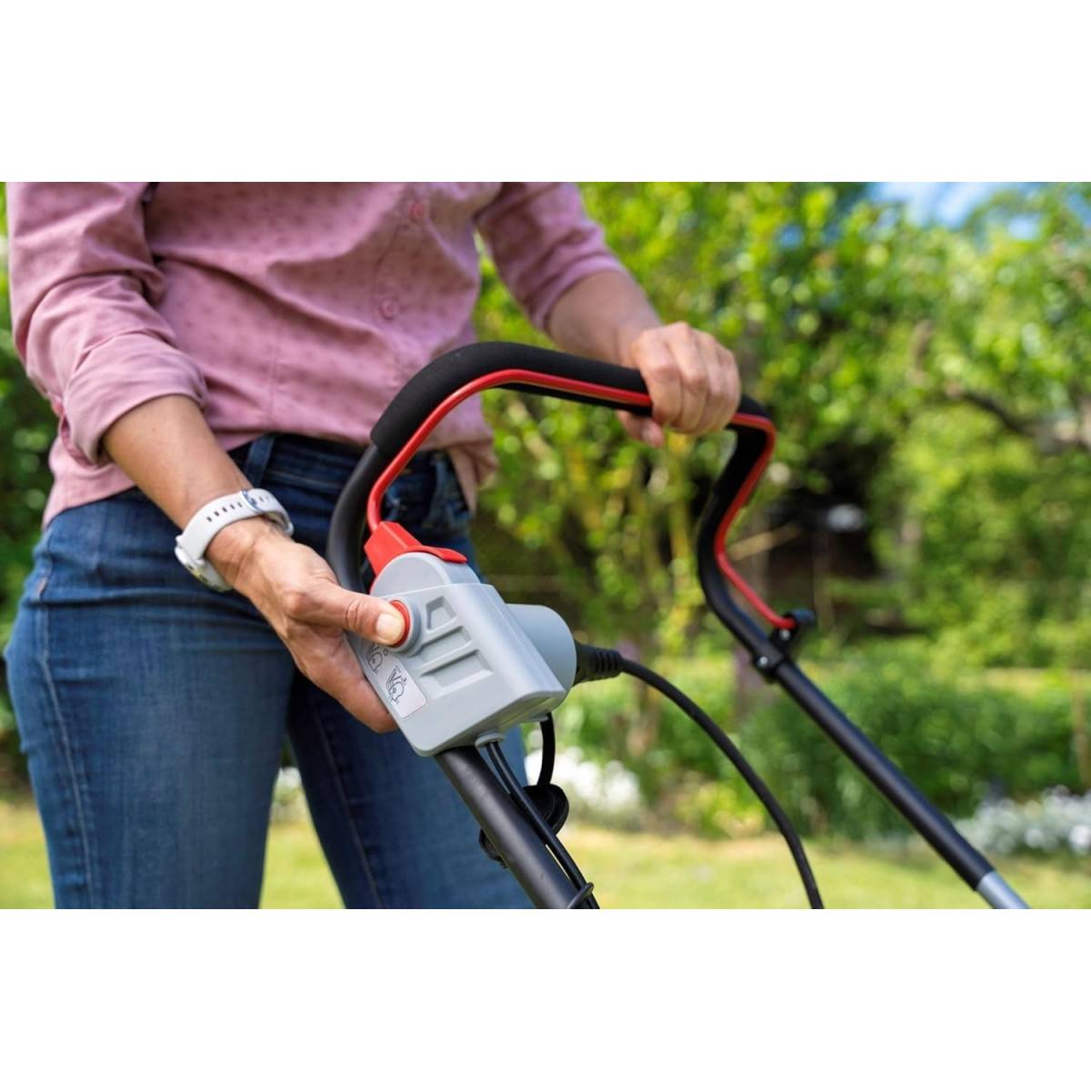 Tondeuse électrique 1600W Largeur de coupe 38cm Tonte & Ramassage Pelouse, Tondeuse gazon Bac 45L IKRA - Image 6