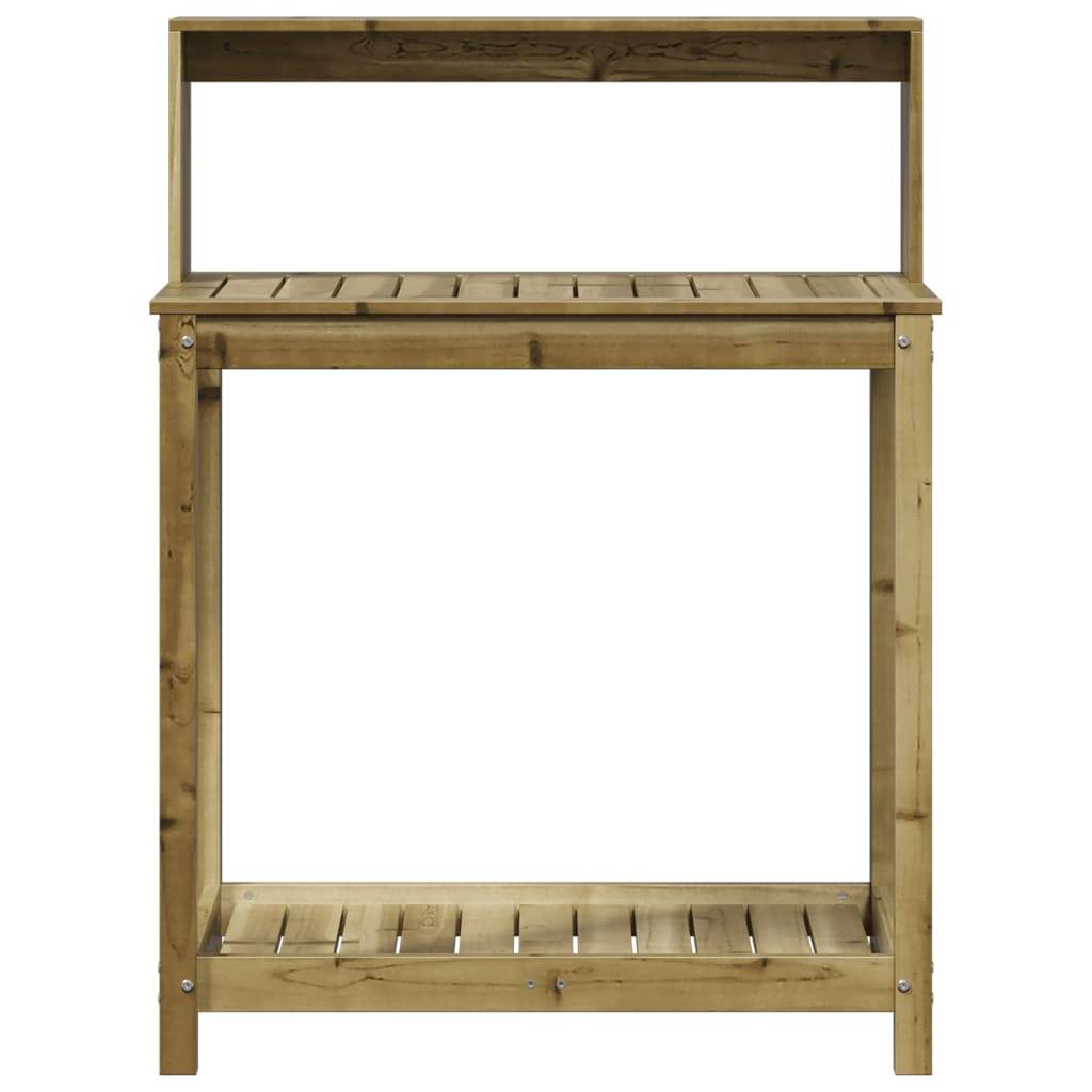VidaXL Table De Rempotage Avec étagères Marron Bois Massif De Pin