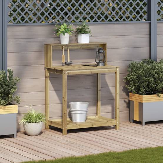 Table De Rempotage Avec étagères Marron Bois Massif De Pin Table De Rempotage Avec étagères Marron Bois Massif De Pin