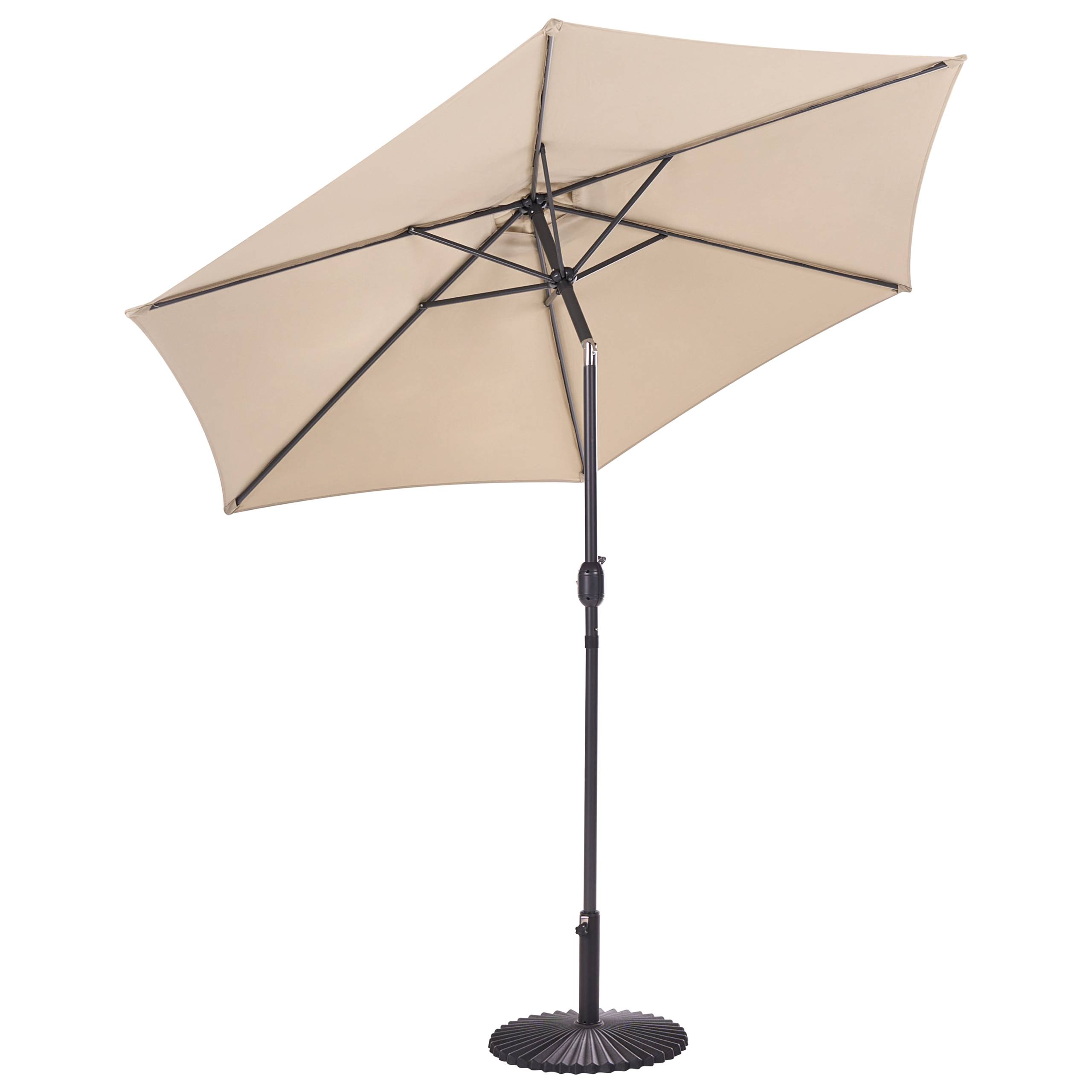 Beliani - Parasol droit Tissu Beige VARESE - Beliani - Imagen 6