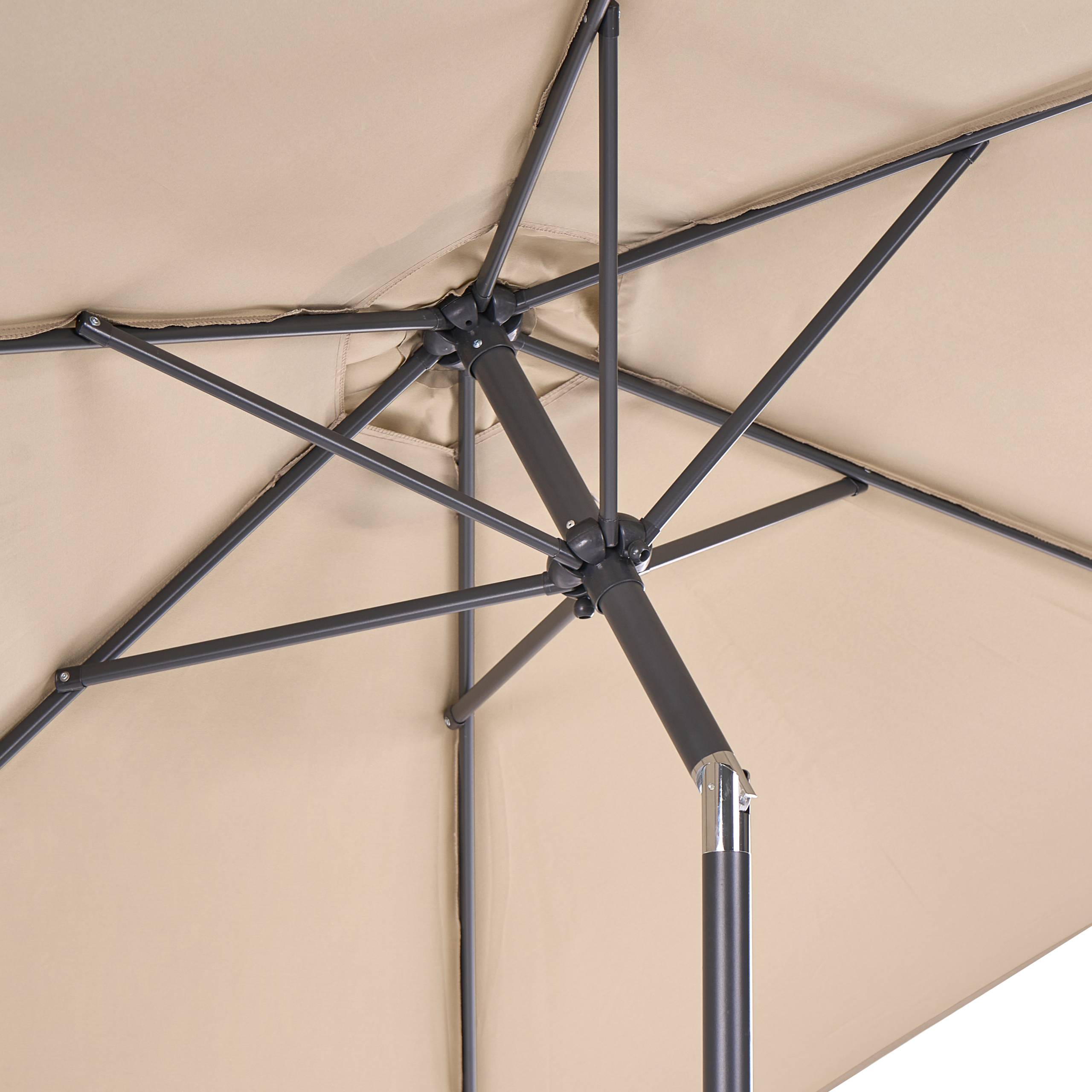 Beliani - Parasol droit Tissu Beige VARESE - Beliani - Imagen 7
