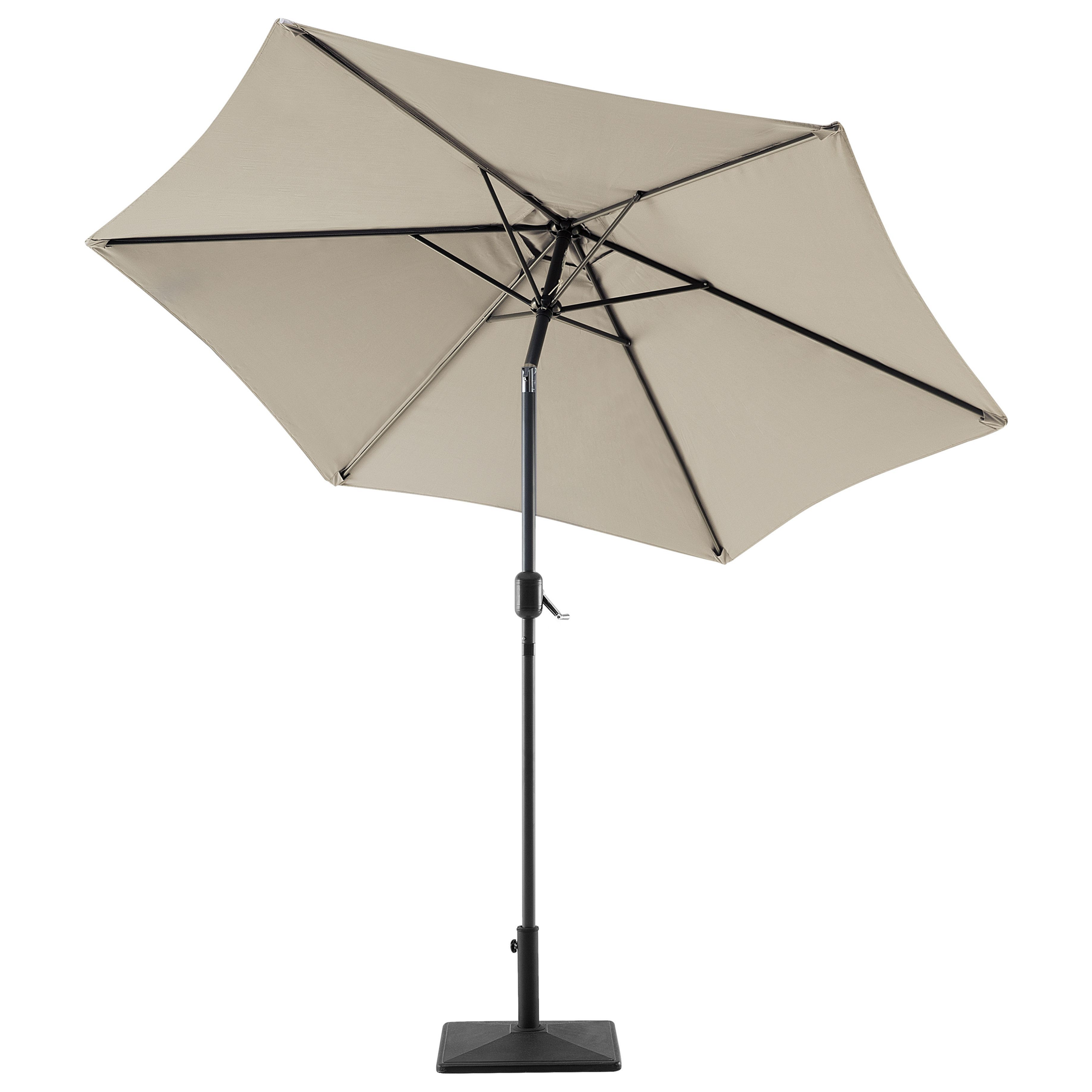Beliani - Parasol droit Tissu Beige VARESE - Beliani - Imagen 4