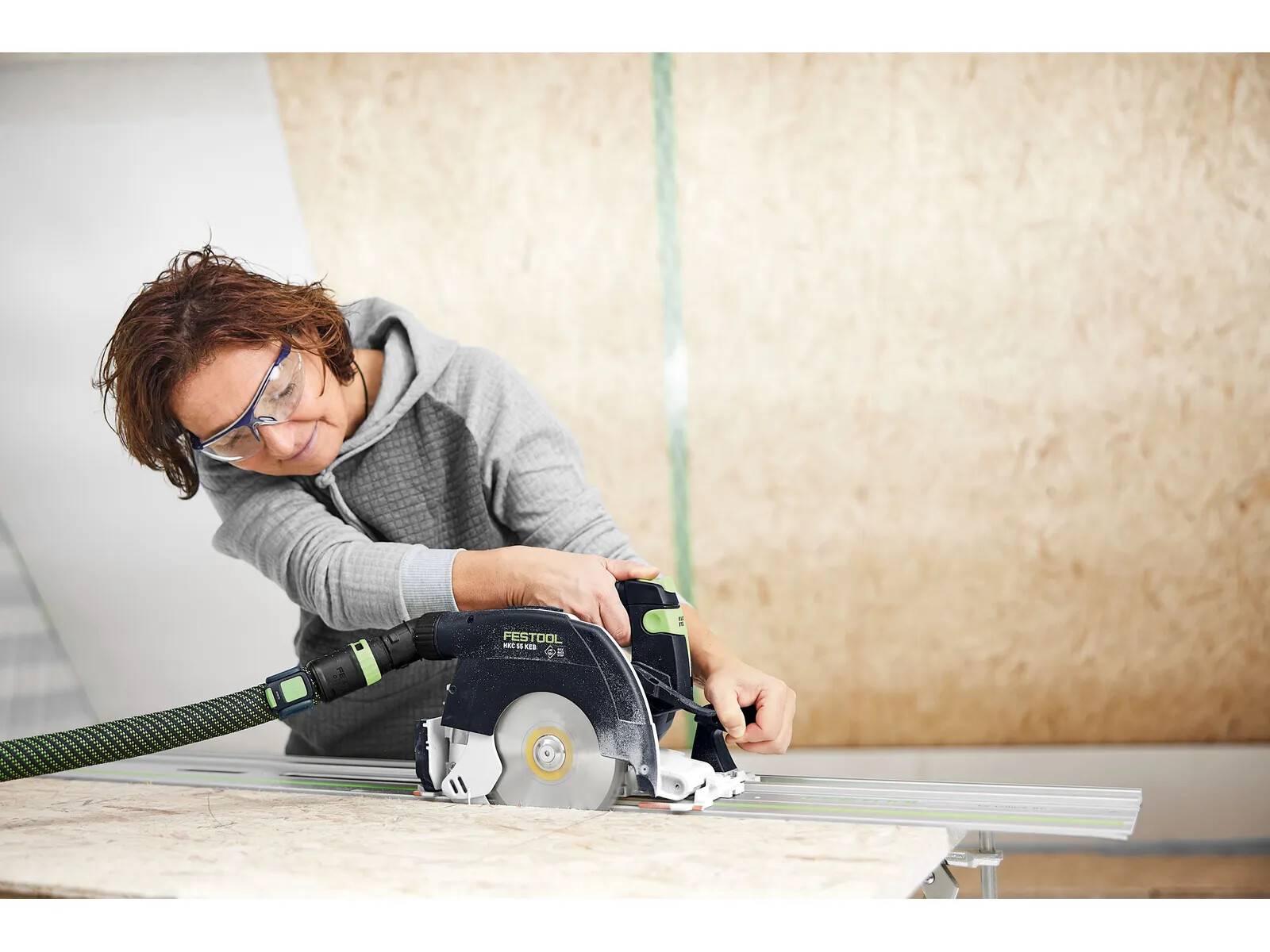Festool - Scie circulaire à capot basculant sans fil HKC 55 KEB-Basic - FESTOOL - sans batterie, ni chargeur - SYSTAINER - 578302 - Image 4