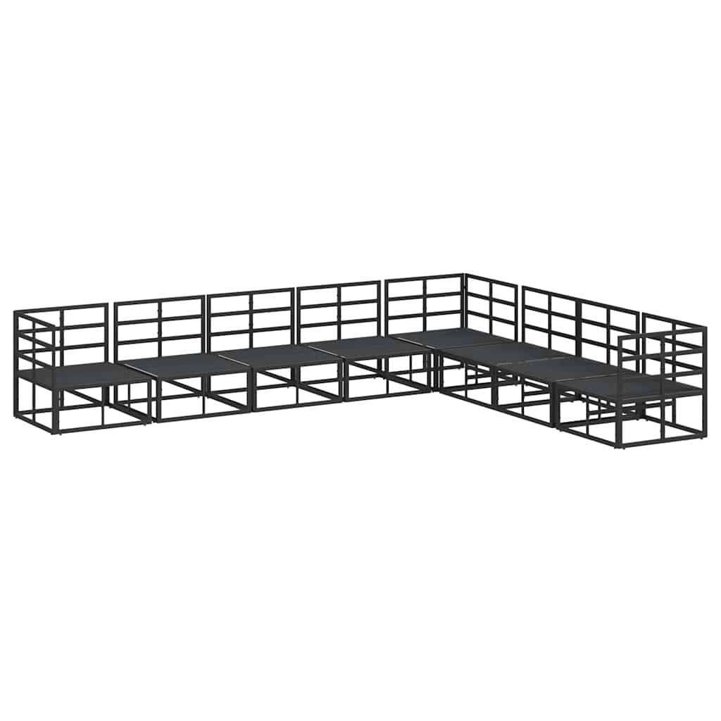 Ensemble Salon de Jardin Aluminium 8 Places Design Moderne pour Extérieur Noir – ComfortXL Outdoor Living - Image 7