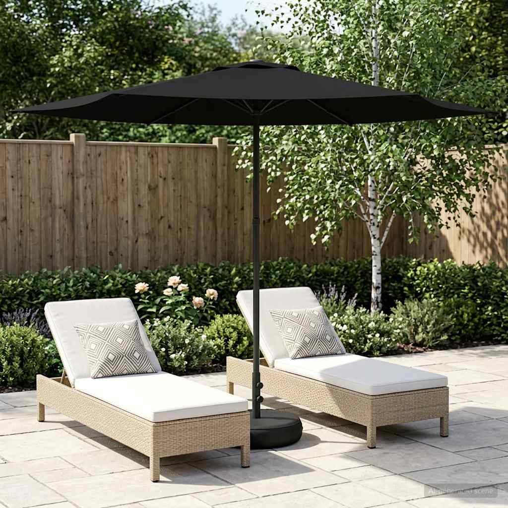 Parasol de jardin polyester noir 296 x 296 x 228 cm - PANGIVO - Image 1