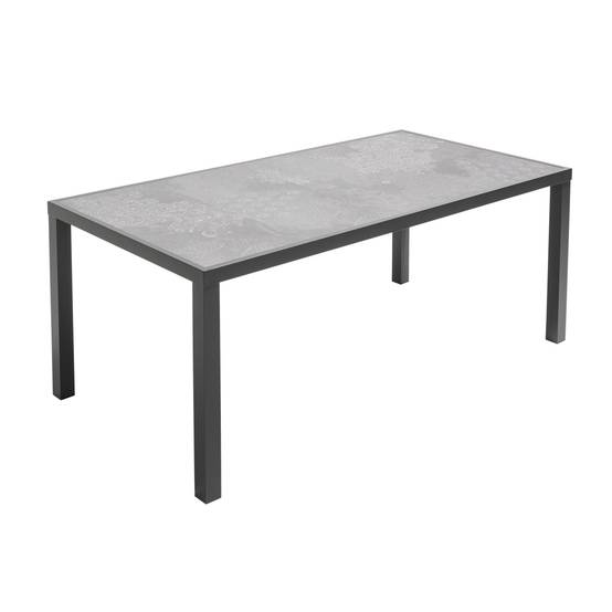 Oviala - Ensemble table de jardin en céramique effet stamp et 8 assises - Oviala - Imagen 2
