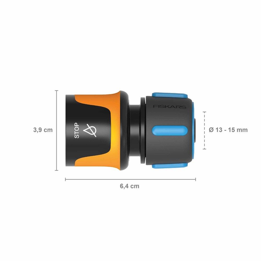 Fiskars - Raccord de tuyau Stop 13-15 mm - Image 1