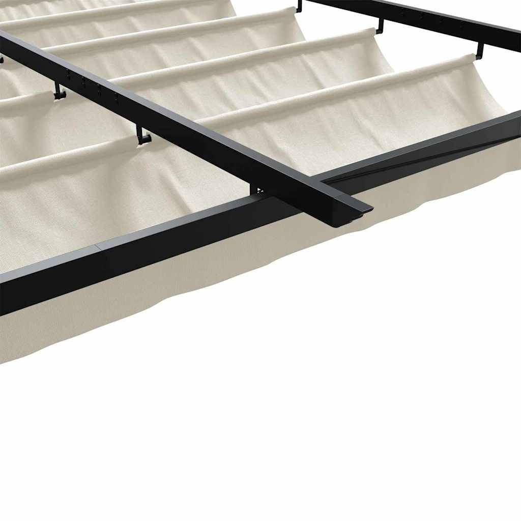 Pergola Murale Adossée Acier Toit Rétractable 3x3 m Crème pour Jardin Patio - ComfortXL Outdoor Living - Image 7