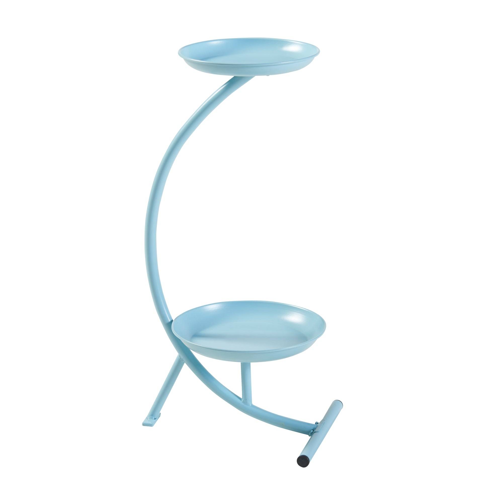Porte-plantes style intemportel support 62 x 30 x 25 cm bleu clair - Image 1