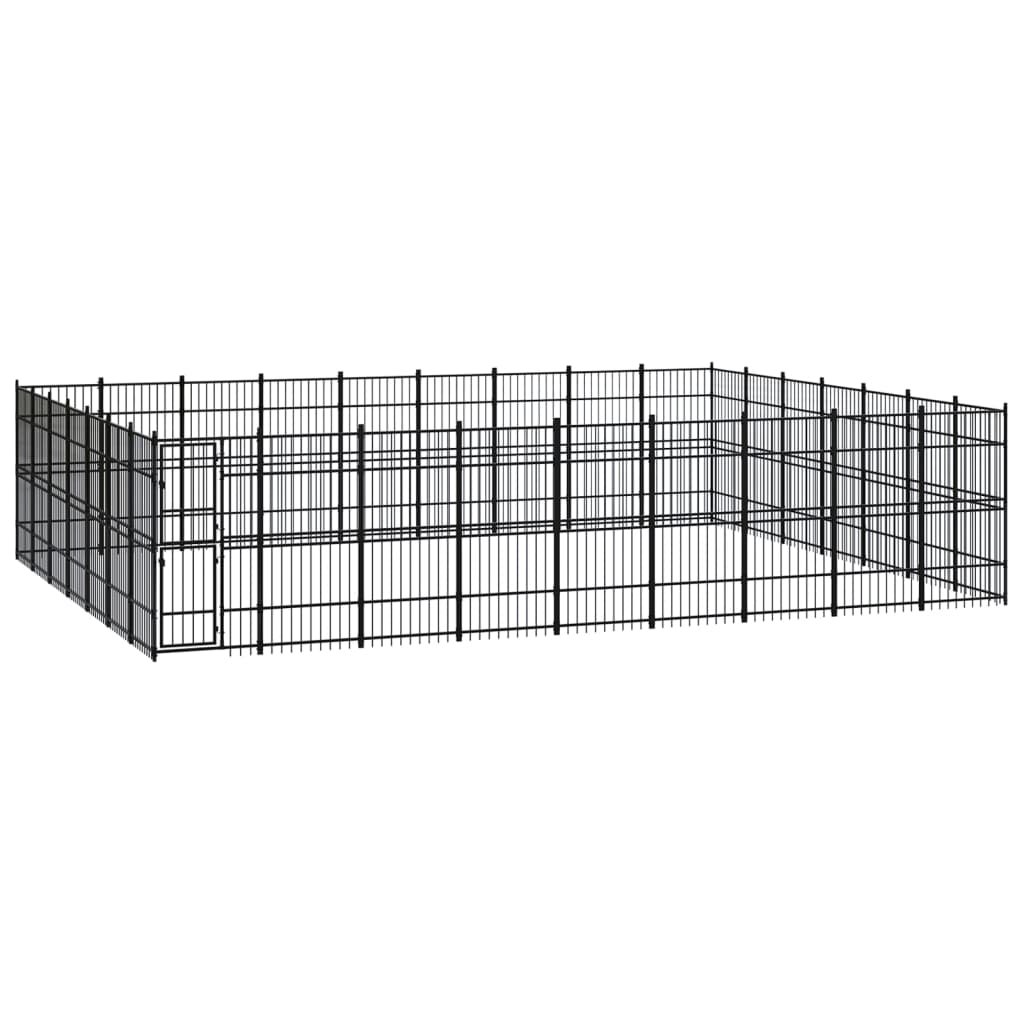 Vidaxl - Chenil D'Extérieur Pour Chiens Acier 58,06 M² - vidaXL - Imagen 2