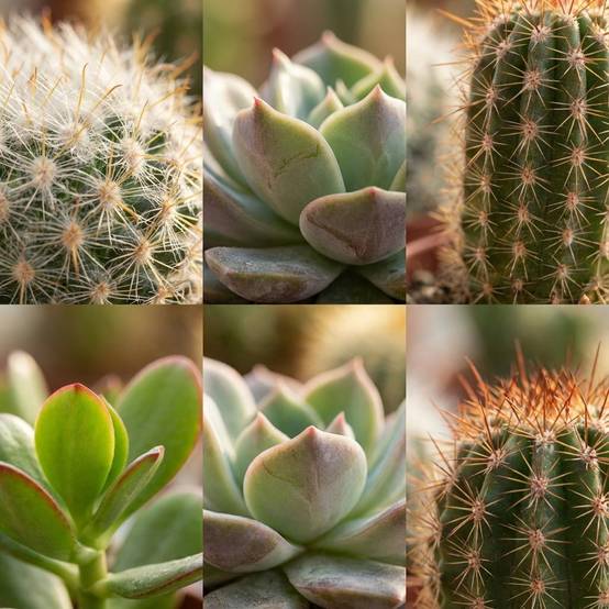 Mini Mélange de Cactus & Succulentes - Pot de 8cm - Hauteur: 5-10 cm - pots en terre cuite - 6 plantes - Plantes d'intérieur - Image 3