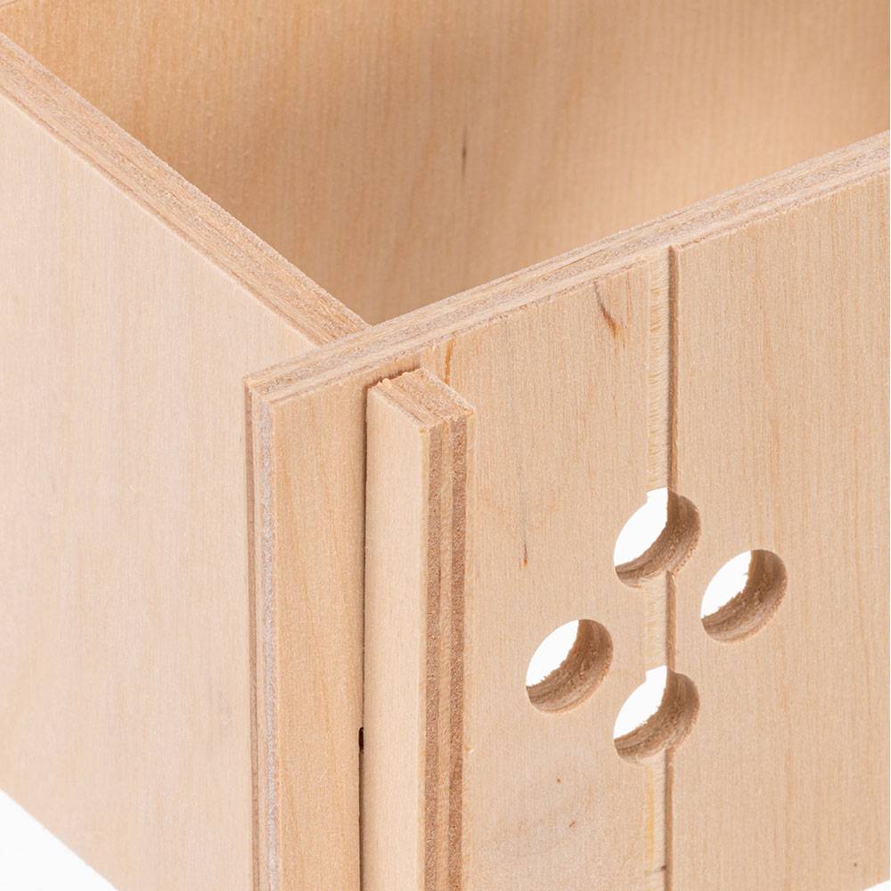 Ferplast - Ferplast Casa Hamster, Accesorio Jaula Hamster, con Techo Plano y Agujeros de Ventilación, en Kit de Montaje, 14,5 x 9,5 x h 8,5 cm, SIN 4642 Casa Madera - Imagen 7