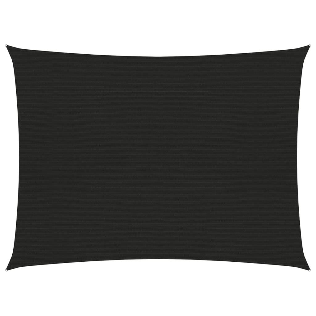 Helloshop26 - Voile toile d'ombrage parasol 160 g/m² 3 x 4 m PEHD noir - Imagen 1