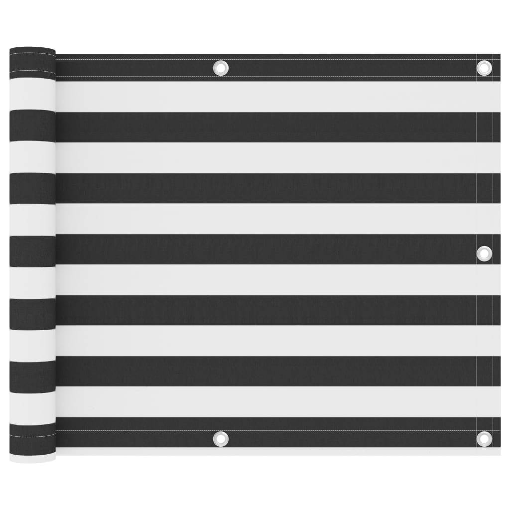 Helloshop26 - Écran de balcon brise pare vue protection confidentialité 75 x 300 cm tissu oxford anthracite et blanc - Imagen 1