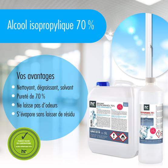 Alcool isopropylique 70% Höfer Chemie® en bidon de 5 L x 4 - Image 3