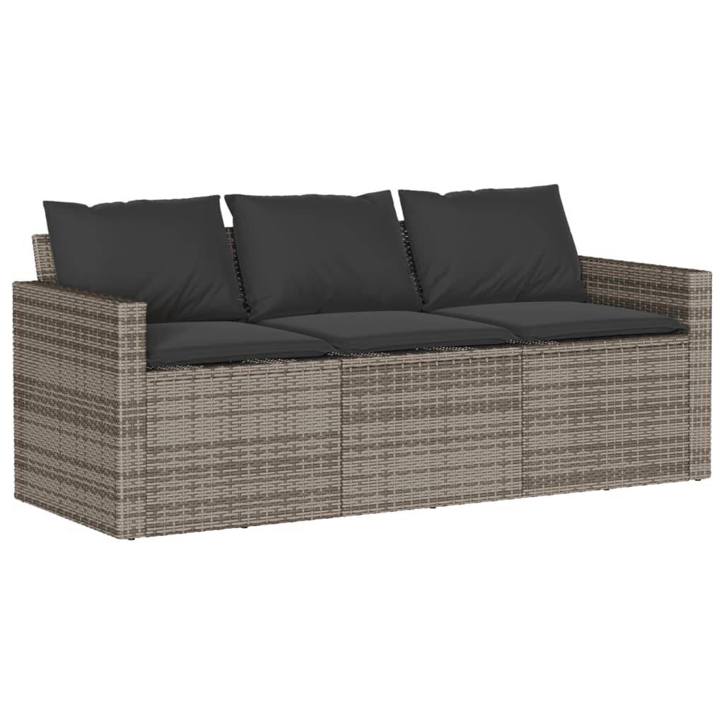 Maison Chic - Ensemble de 2 pcs table de jardin et chaises avec coussins - mobilier de jardin gris rotin-JU2704 - Image 4