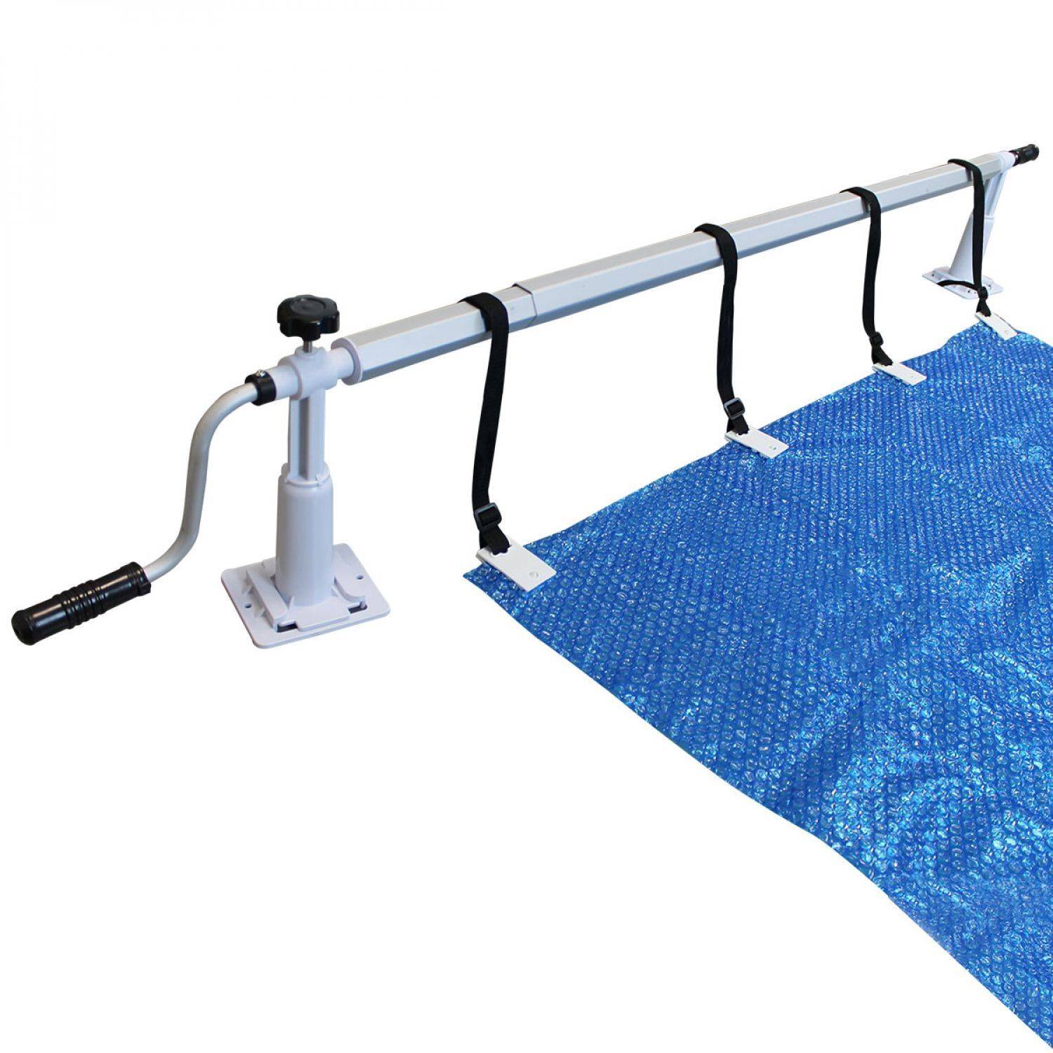 Linxor - Enrouleur de bâche à bulles pour piscine hors sol extensible de 1.37m à 6.15m avec pinces - Linxor - Imagen 3