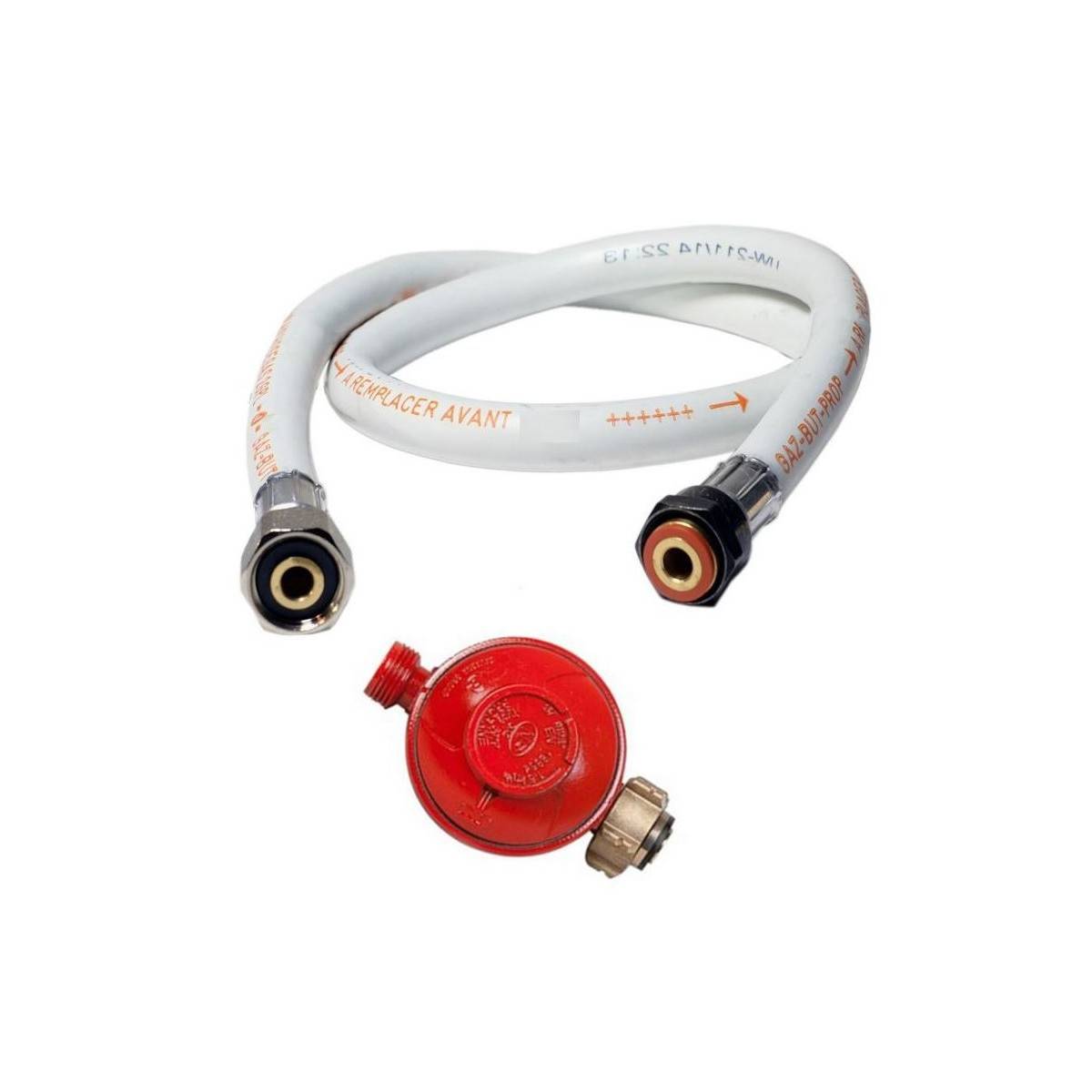 Rechaud à gaz en Fonte véritable 9,8 KW 4 pieds 2 bruleurs + Tuyau gaz à vis 1.50m + Détendeur Propane TRIGLAV - Imagen 5