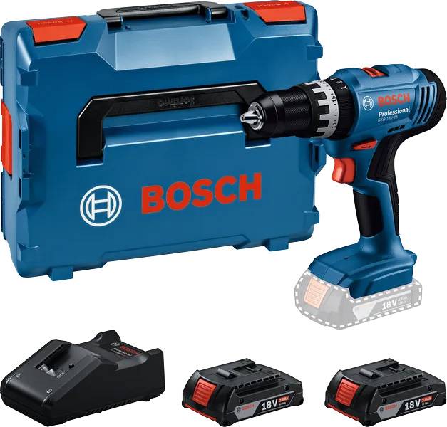 Perceuses-visseuses à percussion sans-fil PRO GSB 18V-25 - BOSCH - avec 2 batteries 2Ah - chargeur - L-Boxx - 06019K9302 - Image 1