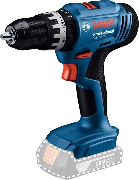 Perceuses-visseuses à percussion sans-fil PRO GSB 18V-25 - BOSCH - avec 2 batteries 2Ah - chargeur - L-Boxx - 06019K9302 - Image 3