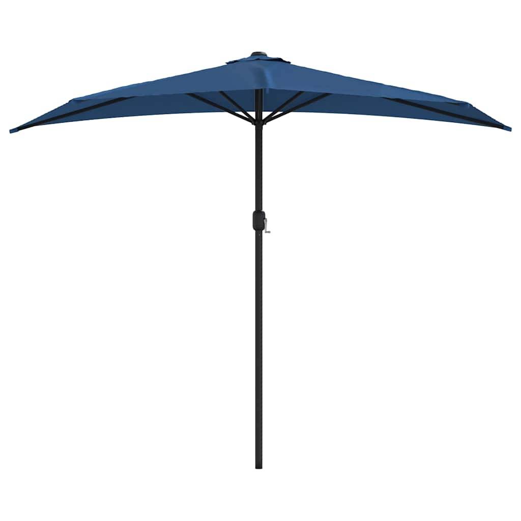 Vidaxl - Parasol de balcon avec mât en aluminium Bleu 270x144x222cm Demi vidaXL 312501 - Imagen 4