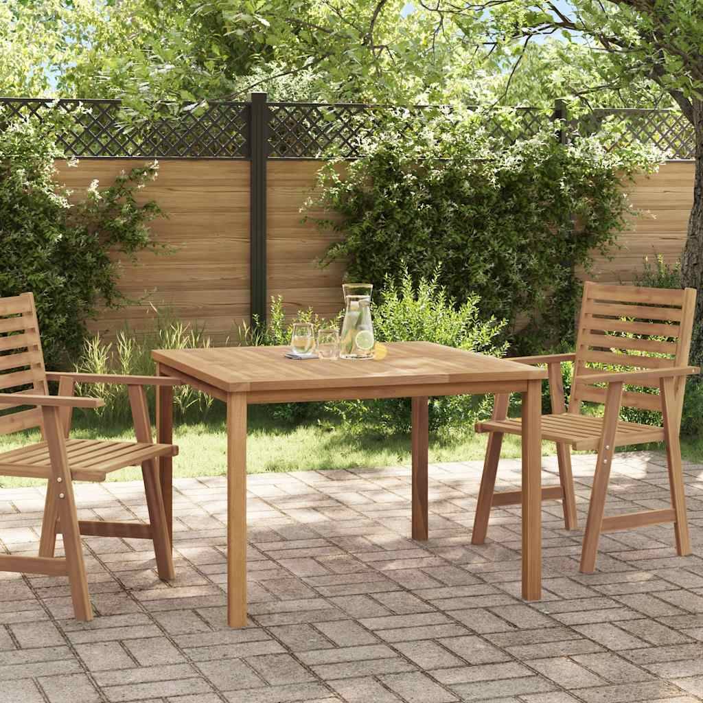 Table à dîner de jardin bois de teck solide 110 x 110 x 77 cm - PANGIVO