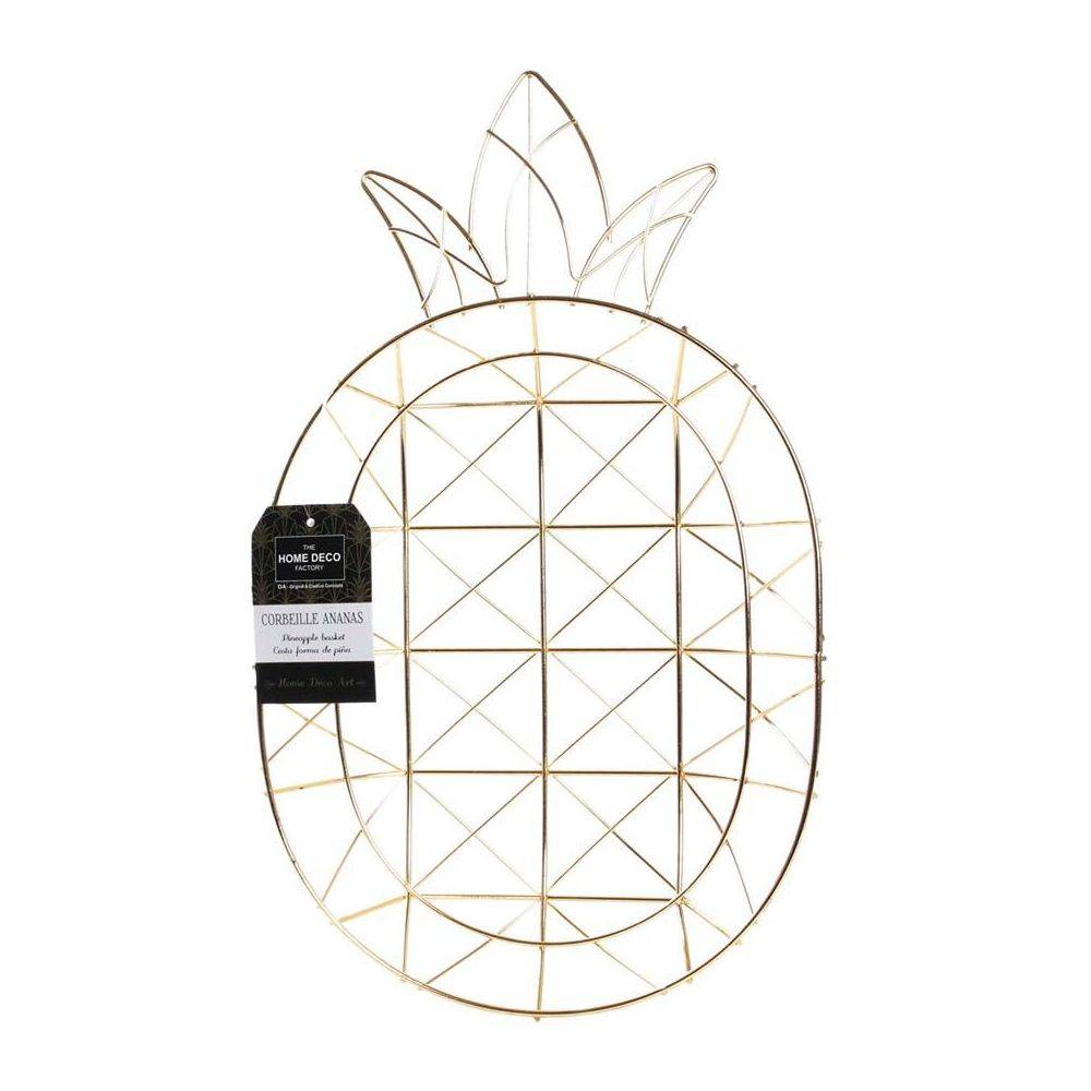 The Home Deco Factory - Corbeille filaire ananas doré (Lot de 2) The Home Deco Factory - Imagen 4