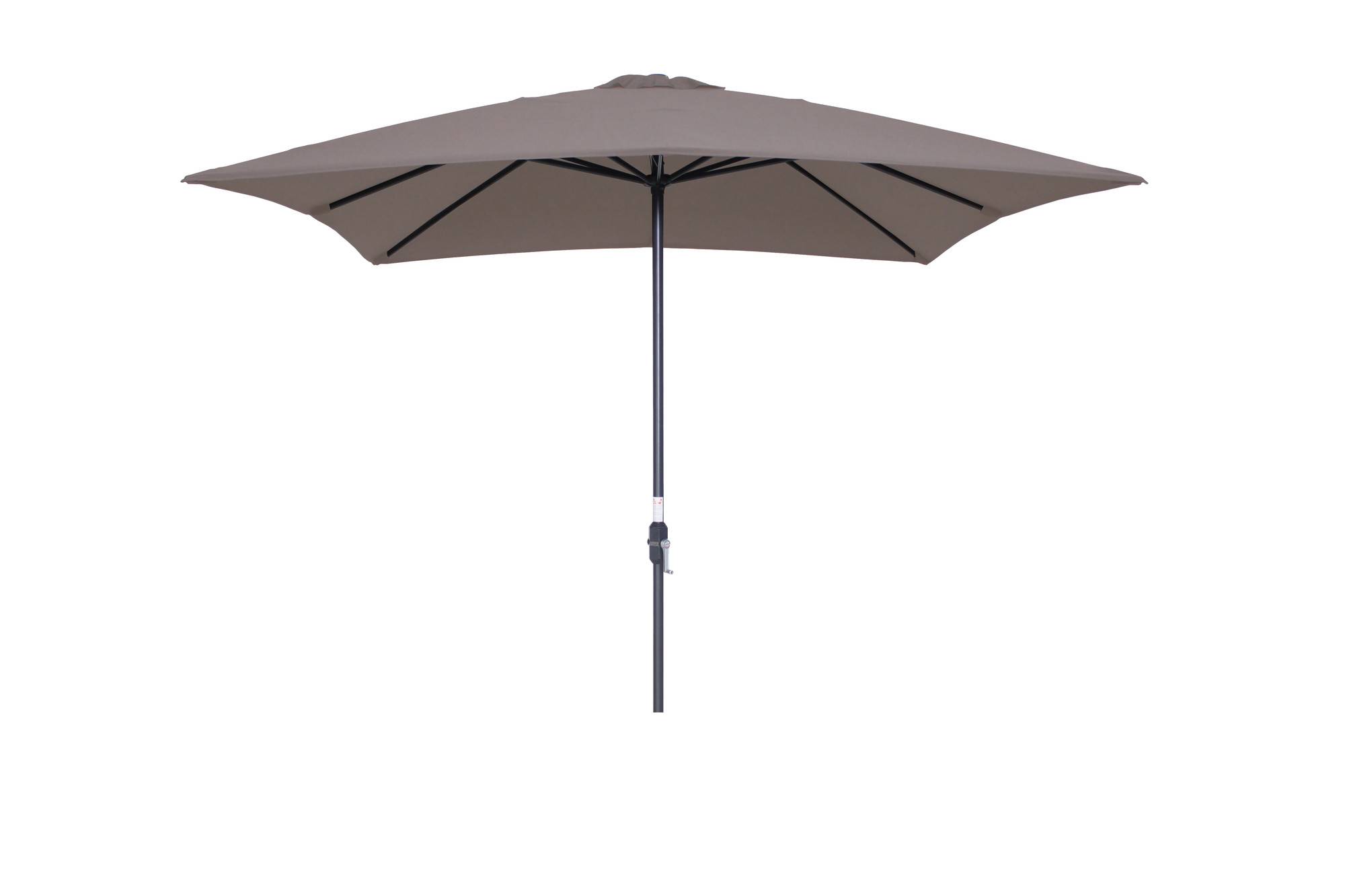 Garden Impressions - Parasol Lotus - 250x250 cm - noir carbone - taupe
