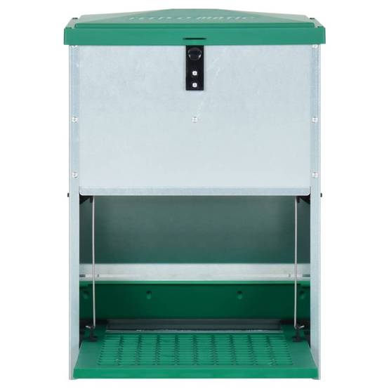 ComfortXL - Mangeoire Automatique Poule Métal Pédale Stable 12kg Vert - ComfortXL Outdoor Living - Image 3