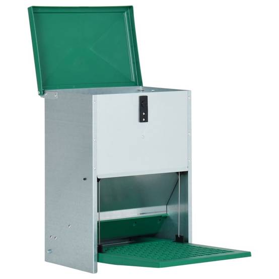 ComfortXL - Mangeoire Automatique Poule Métal Pédale Stable 12kg Vert - ComfortXL Outdoor Living - Image 6