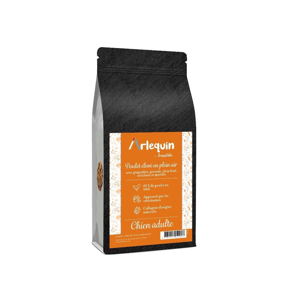CROQUETTE CHIEN ARLEQUIN IRRESISTIBLE POULET ELEVEE PLEINE AIR (65%) 2 kg - Imagen 1