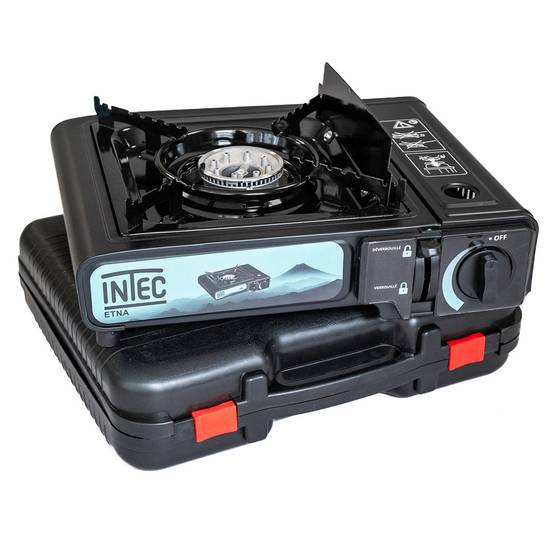Réchaud à gaz 2200W + 8 Cartouches gaz butane Camping Road trips Piezo Mallette Etna INTEC - Imagen 4