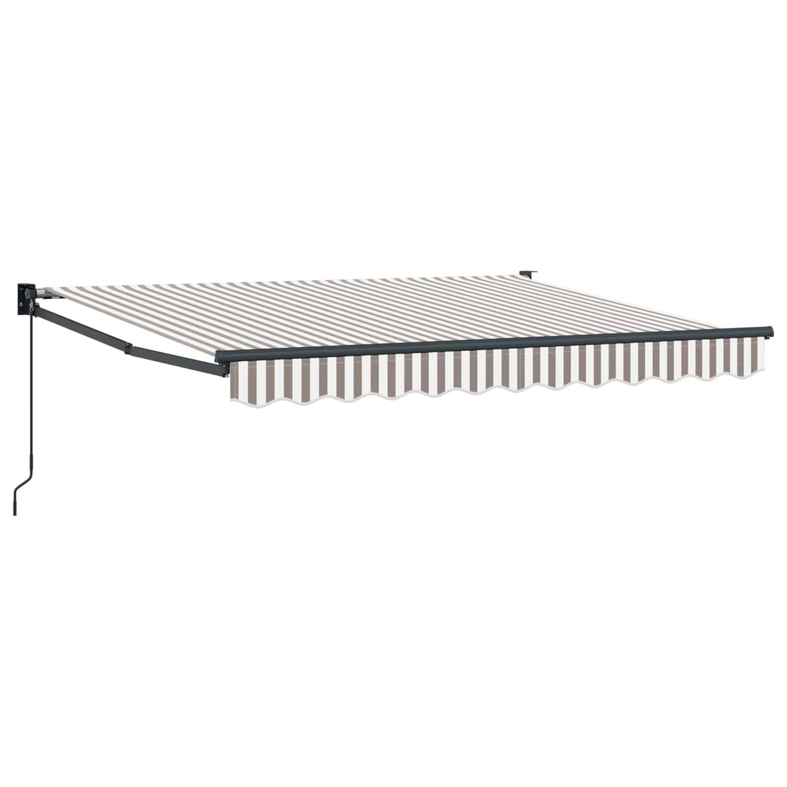 PANGIVO - Auvent rétractable aluminium et polyester gris clair et blanc 450 x 300 cm, 22.72kg - PANGIVO - Image 2