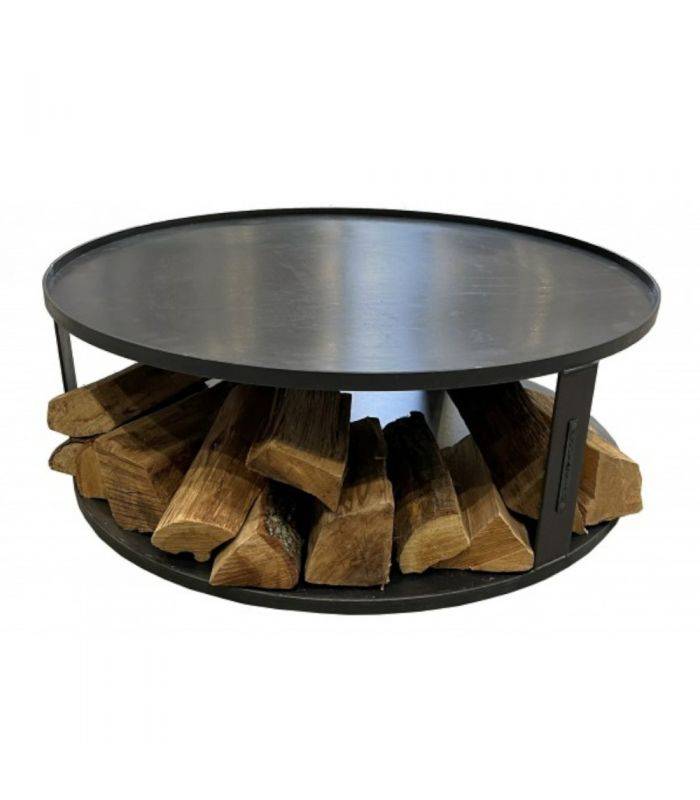 Divers - Base de Braséro Ronde avec Rangement en Acier - Adaptabilité et Style - Ø 82 cm - Imagen 4