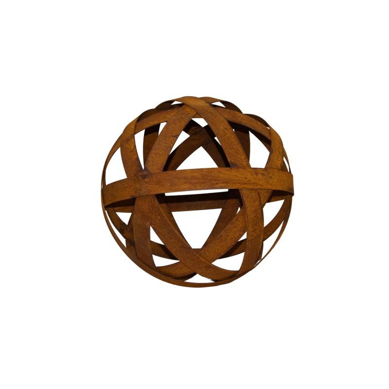 Jardinex - Boule déco jardin métal ajourée - Rouille 50 cm - Jardinex - Imagen 10