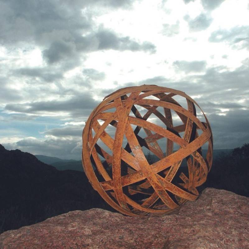 Jardinex - Boule déco jardin métal ajourée - Rouille 50 cm - Jardinex - Imagen 9