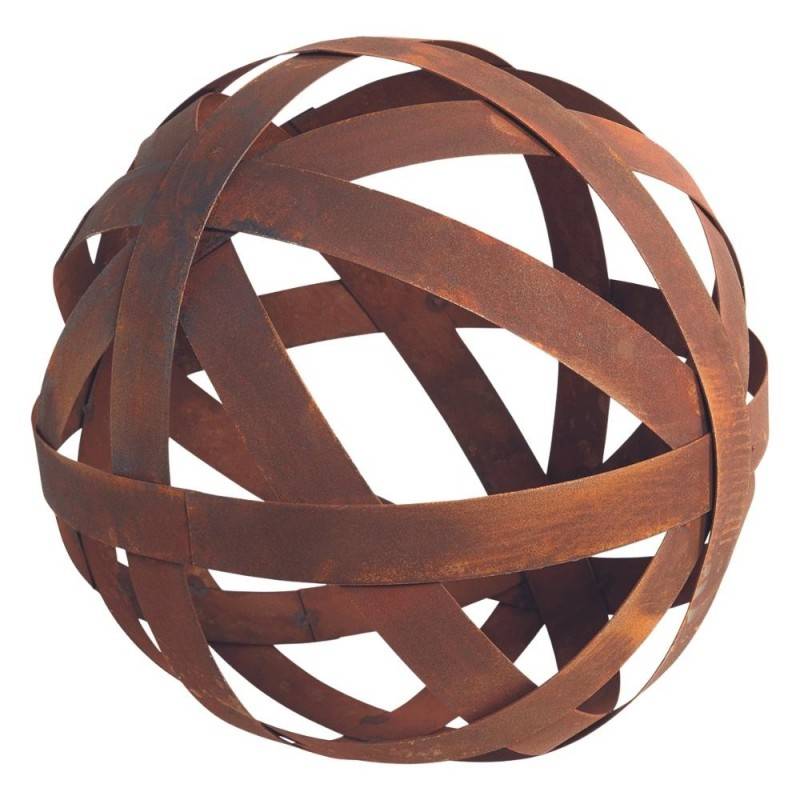 Jardinex - Boule déco jardin métal ajourée - Rouille 50 cm - Jardinex - Imagen 1