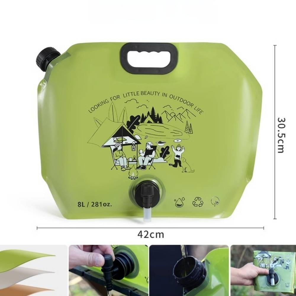 Réservoir d'eau pliable 8L avec robinet pour camping - Living123 - Image 2