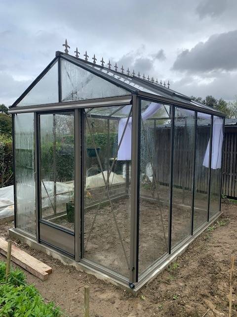 Serre en verre trempé - Euro Maxi - Laquée - 15m² - vert jonc - L'atelier des serres - Imagen 1