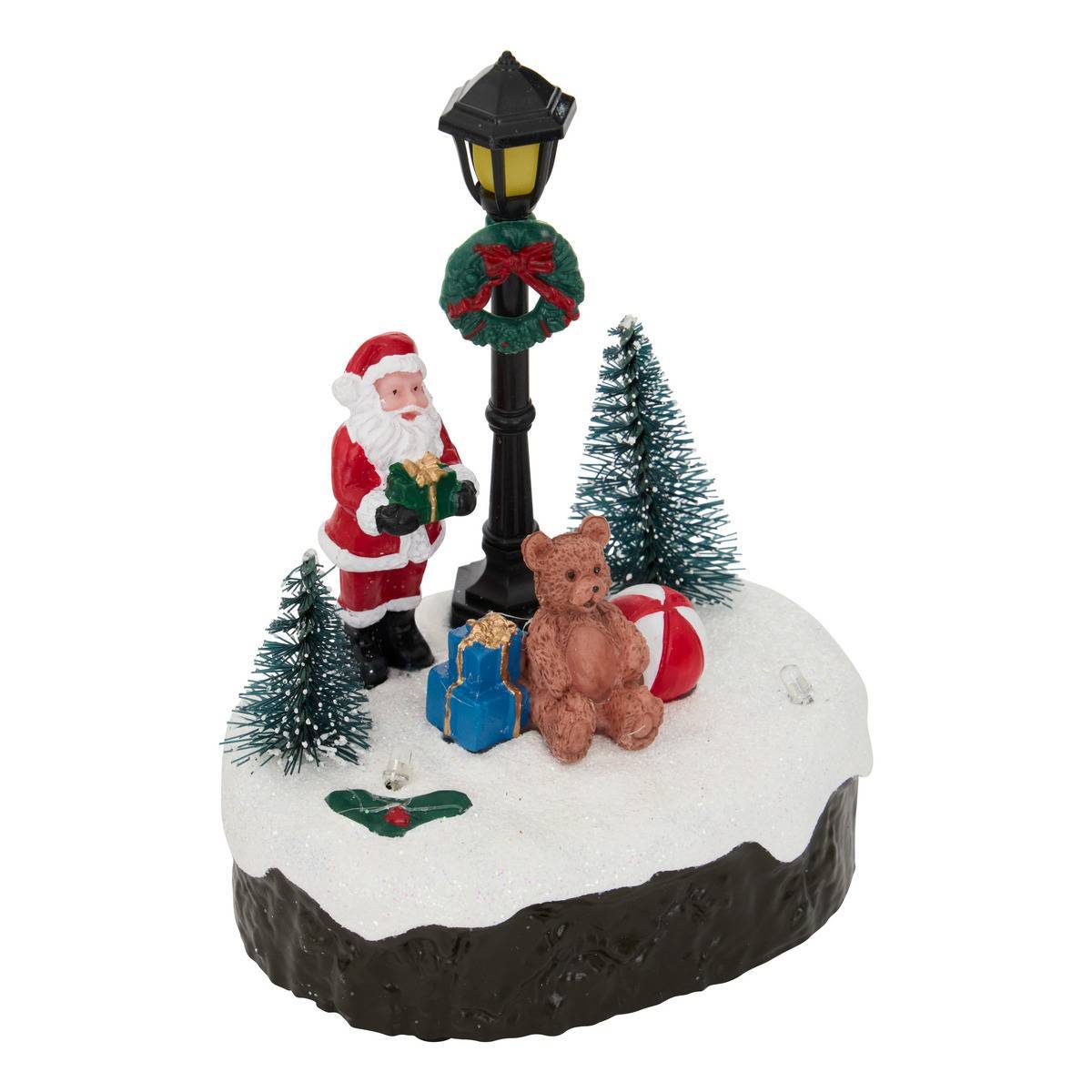 Atmosphera - Village de Noël lumineux sapin lampadaire multicolore 3 LED à piles 3 modèles assortis - Atmosphera Créateur d'intérieur - Image 1